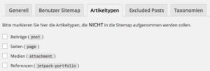 - Yoast SEO XML Sitemaps article types