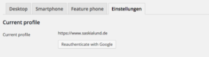 • Yoast SEO Search Console Authentifizierung