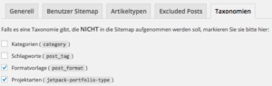 - Yoast SEO Taxonomías XML