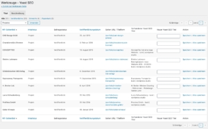 Yoast SEO traitement en masse - traitement groupé