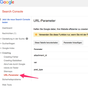 Google Search Console - URL-Parameter - replytocom