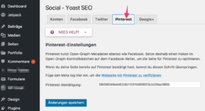 Yoast SEO Pinterest