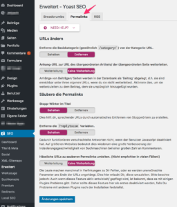 Optimize Yoast SEO permalinks